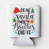 Santa My Brother親愛がやった – ビッグとリッおもしろいトル 缶クーラー (裏面)