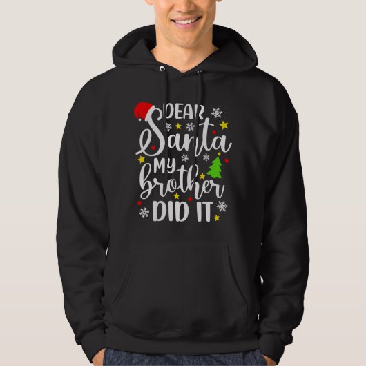 Santa My Brother親愛がクリスマスにクリスマスしたおもしろい パーカ (正面)