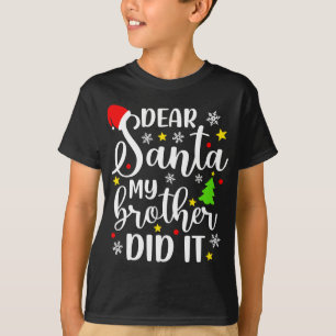 Santa My Brother親愛がクリスマスにクリスマスしたおもしろい Tシャツ