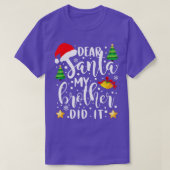 Santa My Brother親愛がクリスマスのパジャムおもしろいをやった Tシャツ (デザイン正面)
