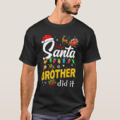Santa My Brother親愛はクリスマスPaに合わせて行った Tシャツ (正面)