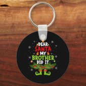 Santa My Brother親愛はIt小妖精や小人Matching Christma キーホルダー (正面)