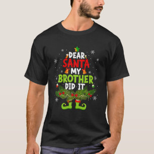 Santa My Brother親愛はIt小妖精や小人Matching Christma Tシャツ