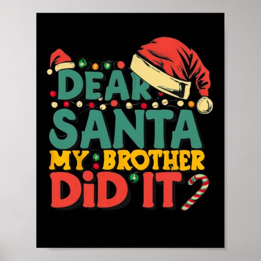 Santa My Brother親愛 ItおもしろいクリスマスガールK ポスター (正面)