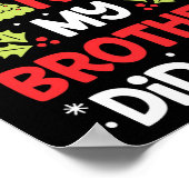 Santa My Brother親愛 ItおもしろいクリスマスガールK ポスター (角)