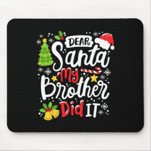 Santa My Brother親愛 Itおもしろいクリスマスマッチン マウスパッド