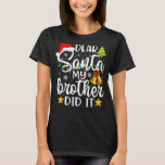 Santa My Brother親愛 It It Christmas Lights Tree Tシャツ<br><div class="desc">Santa My Brother親愛 It Christmas Lights Tree Santa Hat</div>