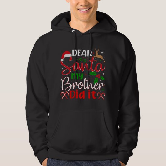 Santa My Brother親愛 It It Christmas Pajama パーカ (正面)