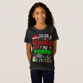 Santa My Poppa親愛はクリスマスマッチングをやった Tシャツ (正面フル)