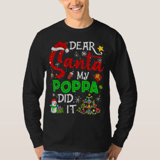 Santa My Poppa親愛はクリスマスマッチングをやった Tシャツ