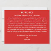 Santa Niceリスト名前をカスタムするクリスマス証明書 シーズンカード (裏面)