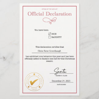 Santa Niceリスト宣言の編集可能