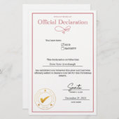 Santa Niceリスト宣言の編集可能 (正面/裏面)