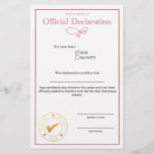 Santa Niceリスト宣言空白の (正面)