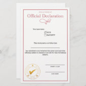 Santa Niceリスト宣言空白の (正面/裏面)