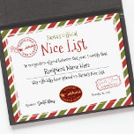 Santa Nice List証明書、Santa Claus Nice List<br><div class="desc">サンタさんのニース認定証。一致するアイテムが使用可能。「デザインツールを使用して編集」ボタンを使用して、すべての文言やデザイン要素の移動を編集できる。</div>