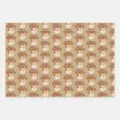 Santa No 2 Happy Holidays ラッピングペーパーシート (正面)