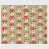 Santa No 2 Happy Holidays ラッピングペーパー (フラット)