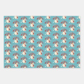 Santa No 4 Merry Christmas ラッピングペーパーシート (正面)