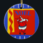 Santa Noel、追加、編集文字 セラミックオーナメント<br><div class="desc">Christmas Santa Noel、カスタマイズする編集文字を追加</div>