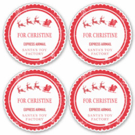 Santa North Pole Deliveryからのクリスマスメール シール