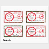 Santa North Pole Deliveryからのクリスマスメール 長方形シール (シート)