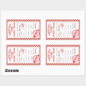 Santa North Pole Deliveryからのクリスマスメール 長方形シール (シート)