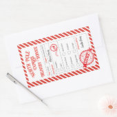 Santa North Pole Deliveryからのクリスマスメール 長方形シール (封筒)