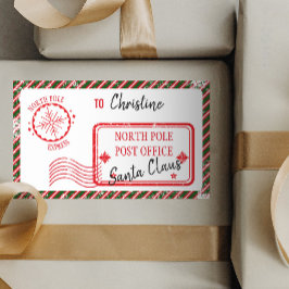 Santa North Pole Deliveryからのクリスマスメール 長方形シール