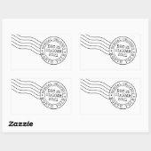 santa north pole express delivery secret gift post 長方形シール (シート)