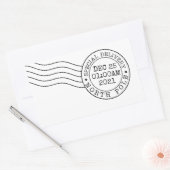 santa north pole express delivery secret gift post 長方形シール (封筒)