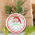 Santa North Pole Special Delivery Christmas フェイバータグ<br><div class="desc">サンタカートゥーンギフトラベルからのこの特別な配信は、ハートで若い人と若い人を喜ばせる：)彼らの名前でパーソナライズ！</div>