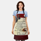 Santa Note Peace おもしろい Request Quill Pen Medium エプロン (着用した状態)