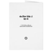 Santa of Color "HO, HO, HO" Greeting Card (裏面)