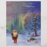 SANTA  OF THE GNOMS チラシ<br><div class="desc">Mixed media painting in blue, red, white, yellow colors, fine art digital art. Little Gnome is a rare old italian toy that we have from the years 1950.This cool and artistic design is perfect for winter parties, office holiday party, anniversary, child birthdays, family reunions, gatherings. Christmas charity concerts celebrations or...</div>