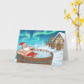 Santa Off Duty カード (黄色い花)