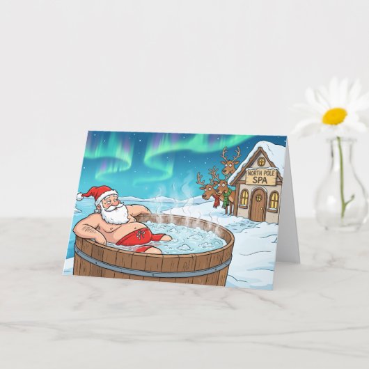 Santa Off Duty カード (小さな植物)