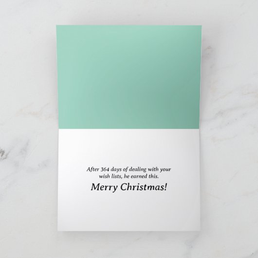 Santa Off Duty カード (内部)