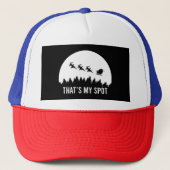 Santa on おもしろい SleighのMy Spot Sleighクリスマスセッション キャップ (正面)