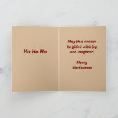 Santa on Motorcycle christmas card カード (内部)