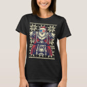 SANTA ON MOTORCYCLE Funny Ugly Christmas Gift Tシャツ (正面)