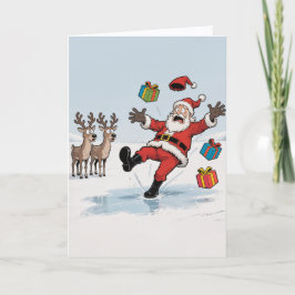 Santa On Thin Ice カード