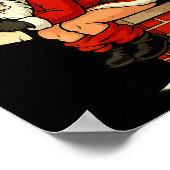 Santa Ong Down Chimney Shirt Funny Naughty Xmas Sa ポスター (角)