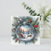 Santa ornamen Flat Holiday Card シーズンカード (スタンド正面)