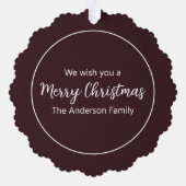 Santa Ornament Card  オーナメントカード (裏面)