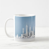Santa Over New York City Christmas Mug コーヒーマグカップ (左)