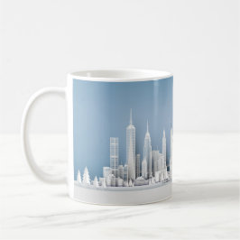 Santa Over New York City Christmas Mug コーヒーマグカップ