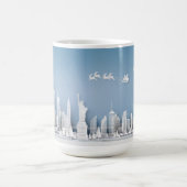 Santa Over New York City Christmas Mug コーヒーマグカップ (中央)