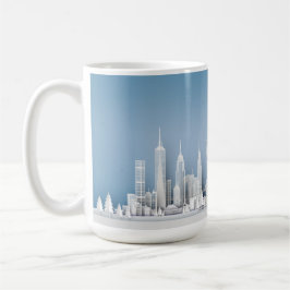 Santa Over New York City Christmas Mug コーヒーマグカップ