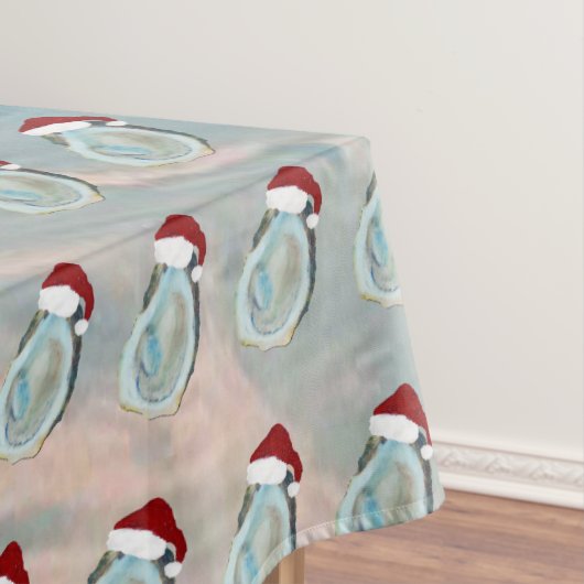 Santa Oysters shells Holiday coastal seashell  テーブルクロス (インサイチュ)